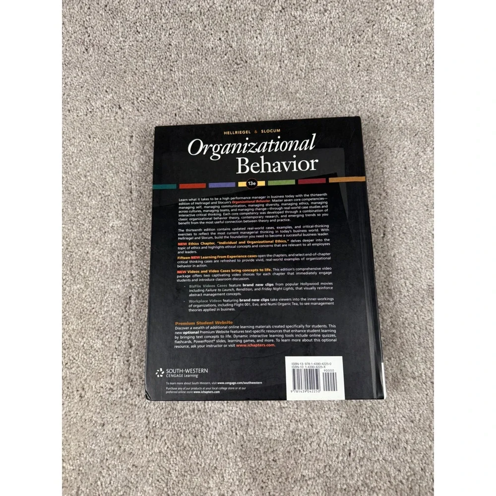 Organizational Behavior 13th Edition Textbook by Hellriegel Slocum